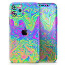 Neon Color Swirls V2 - Vinyl Skin Wrap for iPhone 17 Pro Max, 17 Pro, 17 Air, 17, 16 & All Models — Soft Matte or Ultra Gloss