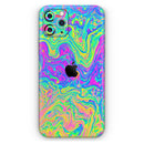 Neon Color Swirls V2 - Vinyl Skin Wrap for iPhone 17 Pro Max, 17 Pro, 17 Air, 17, 16 & All Models — Soft Matte or Ultra Gloss