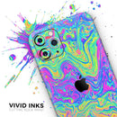 Neon Color Swirls V2 - Vinyl Skin Wrap for iPhone 17 Pro Max, 17 Pro, 17 Air, 17, 16 & All Models — Soft Matte or Ultra Gloss