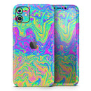 Neon Color Swirls V2 - Vinyl Skin Wrap for iPhone 17 Pro Max, 17 Pro, 17 Air, 17, 16 & All Models — Soft Matte or Ultra Gloss