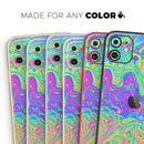 Neon Color Swirls V2 - Vinyl Skin Wrap for iPhone 17 Pro Max, 17 Pro, 17 Air, 17, 16 & All Models — Soft Matte or Ultra Gloss