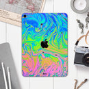 Neon Color Swirls V2 - Full Body Skin Decal for the Apple iPad Pro 12.9", 11", 10.5", 9.7", Air or Mini (All Models Available)