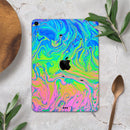 Neon Color Swirls V2 - Full Body Skin Decal for the Apple iPad Pro 12.9", 11", 10.5", 9.7", Air or Mini (All Models Available)