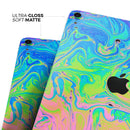 Neon Color Swirls V2 - Full Body Skin Decal for the Apple iPad Pro 12.9", 11", 10.5", 9.7", Air or Mini (All Models Available)
