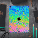 Neon Color Swirls V2 - Full Body Skin Decal for the Apple iPad Pro 12.9", 11", 10.5", 9.7", Air or Mini (All Models Available)