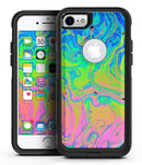 Neon Color Swirls - iPhone 7 or 8 OtterBox Case & Skin Kits