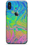 Neon Color Swirls - iPhone X Skin-Kit