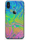 Neon Color Swirls - iPhone X Skin-Kit