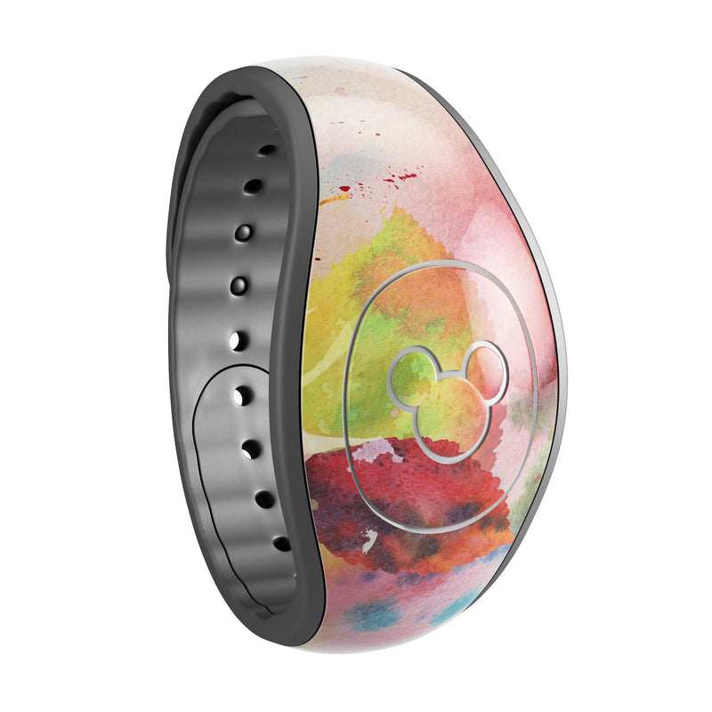 Neon Colored Watercolor Branch - Decal Skin Wrap Kit for the Disney Magic Band