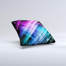 Neon Glow Paint Ink-Fuzed Decorative Throw Pillow