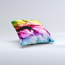 Neon Glowing Fumes Ink-Fuzed Decorative Throw Pillow