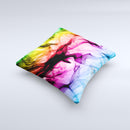Neon Glowing Fumes Ink-Fuzed Decorative Throw Pillow