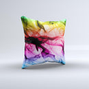 Neon Glowing Fumes Ink-Fuzed Decorative Throw Pillow
