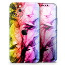 Neon Glowing Fumes - Protective Skin Wrap & Decal – Compatible with iPhone SE to iPhone 17 Pro Max (All Models)