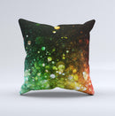 Neon Glowing Grunge Drops ink-Fuzed Decorative Throw Pillow