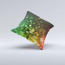 Neon Glowing Grunge Drops ink-Fuzed Decorative Throw Pillow