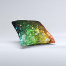 Neon Glowing Grunge Drops ink-Fuzed Decorative Throw Pillow