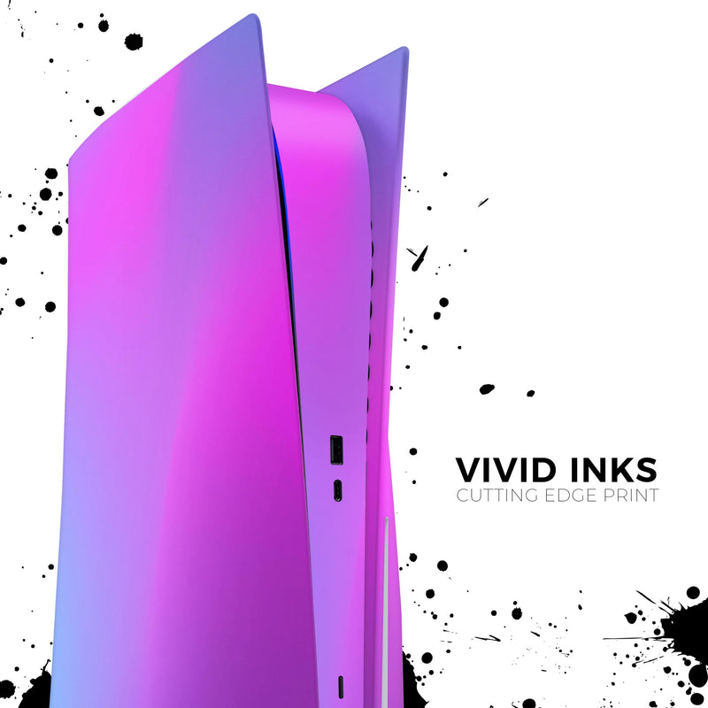 Neon Holographic V1 - Full Body Skin Decal Wrap Kit for Sony Playstation 5, Playstation 4, Playstation 3, & Controllers