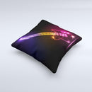 Neon Light Guitar ink-Fuzed Decorative Throw Pillow