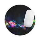 Neon Motion Lights// WaterProof Rubber Foam Backed Anti-Slip Mouse Pad for Home Work Office or Gaming Computer Desk