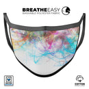 Neon Multi-Colored Paint in Water - Made in USA Mouth Cover Unisex Anti-Dust Cotton Blend Reusable & Washable Face Mask with Adjustable Sizing for Adult or Child