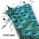 Neon Multiple Peacock - Premium Vinyl Skin Decal for Samsung Galaxy S25 Ultra, S24, S23, S22 & All Galaxy S Models