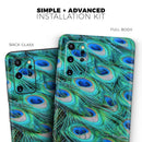 Neon Multiple Peacock - Premium Vinyl Skin Decal for Samsung Galaxy S25 Ultra, S24, S23, S22 & All Galaxy S Models