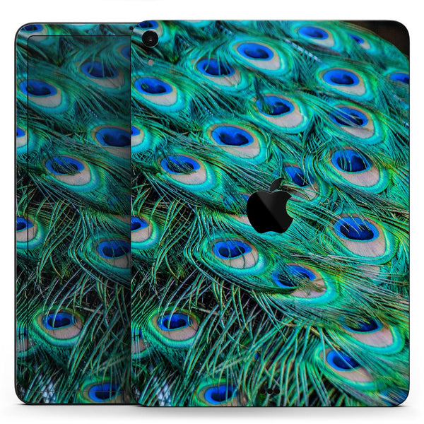 Neon Multiple Peacock - Full Body Skin Decal for the Apple iPad Pro 12.9", 11", 10.5", 9.7", Air or Mini (All Models Available)