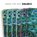 Neon Multiple Peacock - Protective Skin Wrap & Decal – Compatible with iPhone SE to iPhone 17 Pro Max (All Models)