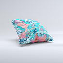 Neon Navigation Ink-Fuzed Decorative Throw Pillow
