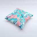 Neon Navigation Ink-Fuzed Decorative Throw Pillow