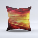 Neon Orange 3D Rectangles ink-Fuzed Decorative Throw Pillow