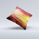 Neon Orange 3D Rectangles ink-Fuzed Decorative Throw Pillow