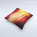 Neon Orange 3D Rectangles ink-Fuzed Decorative Throw Pillow