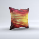 Neon Orange 3D Rectangles ink-Fuzed Decorative Throw Pillow