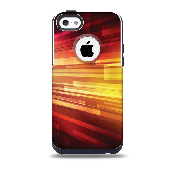 Neon Orange 3D Rectangles Skin for the iPhone 5c OtterBox Commuter Case
