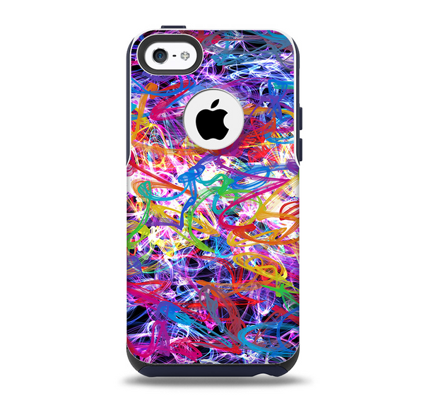 Neon Overlapping Squiggles Skin for the iPhone 5c OtterBox Commuter Case