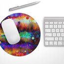 Neon Paint Mixtured Surface// WaterProof Rubber Foam Backed Anti-Slip Mouse Pad for Home Work Office or Gaming Computer Desk