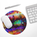 Neon Paint Mixtured Surface// WaterProof Rubber Foam Backed Anti-Slip Mouse Pad for Home Work Office or Gaming Computer Desk