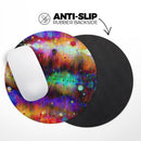 Neon Paint Mixtured Surface// WaterProof Rubber Foam Backed Anti-Slip Mouse Pad for Home Work Office or Gaming Computer Desk