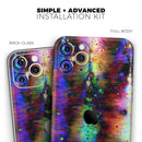 Neon Paint Mixtured Surface - Protective Skin Wrap & Decal – Compatible with iPhone SE to iPhone 17 Pro Max (All Models)