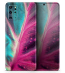 Neon Pink & Green Leaf - Premium Vinyl Skin Decal for Samsung Galaxy S25 Ultra, S24, S23, S22 & All Galaxy S Models
