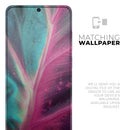 Neon Pink & Green Leaf - Premium Vinyl Skin Decal for Samsung Galaxy S25 Ultra, S24, S23, S22 & All Galaxy S Models