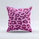 Neon Pink Cheetah Animal Print Ink-Fuzed Decorative Throw Pillow