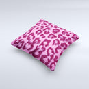 Neon Pink Cheetah Animal Print Ink-Fuzed Decorative Throw Pillow