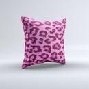 Neon Pink Cheetah Animal Print Ink-Fuzed Decorative Throw Pillow