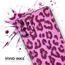 Neon Pink Cheetah Animal Print - Premium Vinyl Skin Decal for Samsung Galaxy S25 Ultra, S24, S23, S22 & All Galaxy S Models