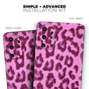 Neon Pink Cheetah Animal Print - Premium Vinyl Skin Decal for Samsung Galaxy S25 Ultra, S24, S23, S22 & All Galaxy S Models