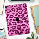 Neon Pink Cheetah Animal Print - Full Body Skin Decal for the Apple iPad Pro 12.9", 11", 10.5", 9.7", Air or Mini (All Models Available)