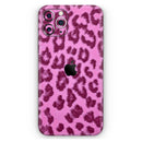 Neon Pink Cheetah Animal Print - Protective Skin Wrap & Decal – Compatible with iPhone SE to iPhone 17 Pro Max (All Models)